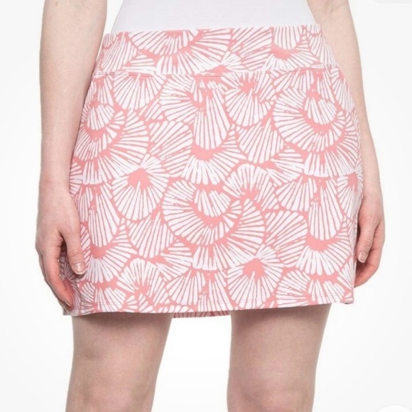 Tommy Bahama Coral Pink Shell Golf Tennis Pickleball Skort Small tropical summer - Picture 1 of 9
